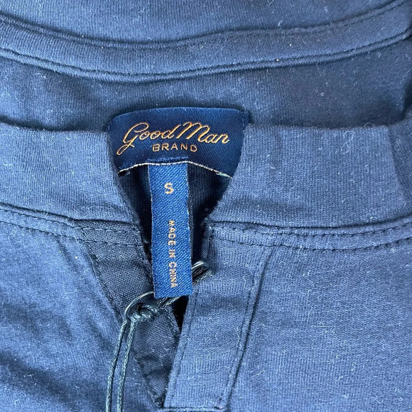 Good Man Brand V-Notch Premium Cotton  T-Shirt, dark navy, size small - Picture 8 of 9